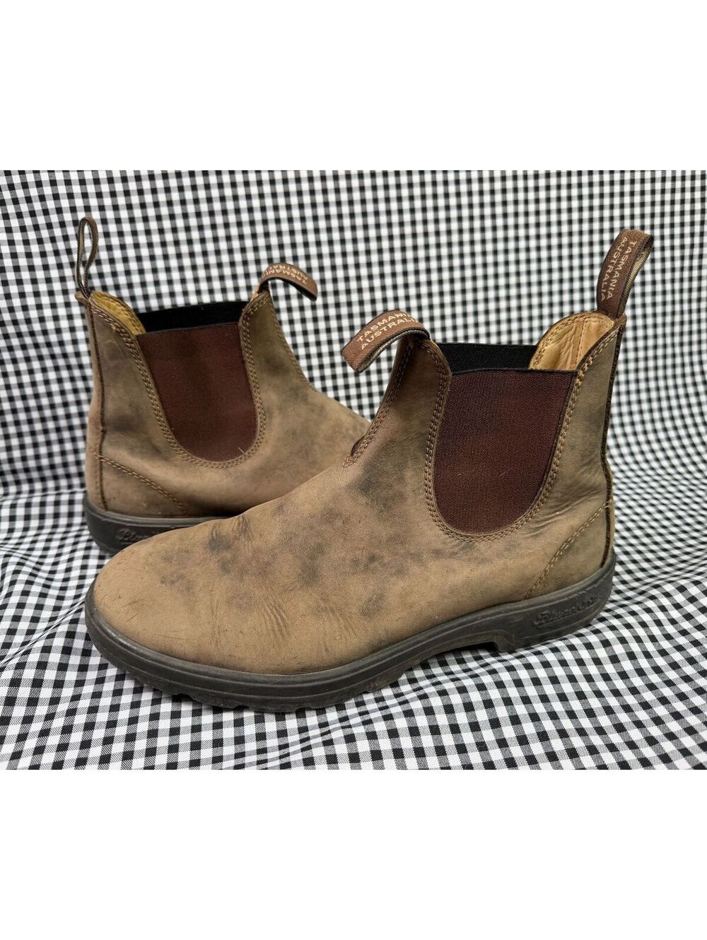 Blundstone Brown Leather Chelsea Boots AU 10 US Men’s 11 Distressed Work Boots